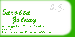 sarolta zolnay business card